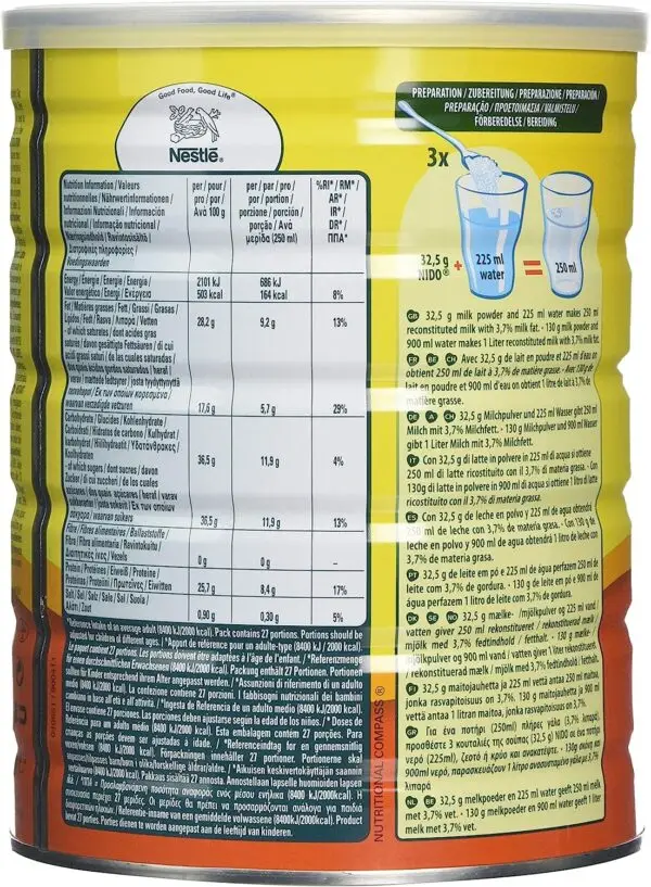 Nestlé Nido Instant Full Cream Milk Powder - Image 5
